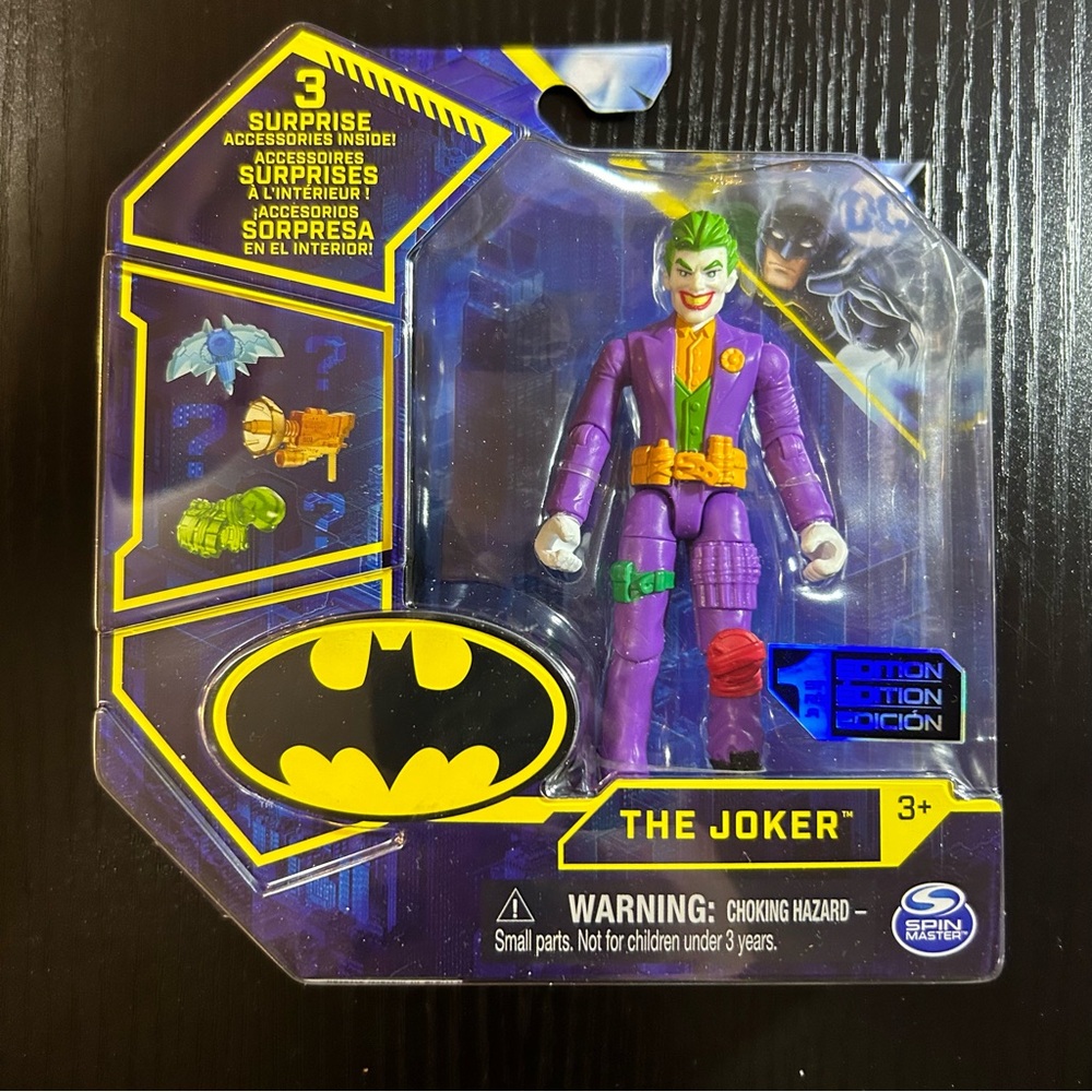 Batman The Joker Action Figure 4in Spin Master 1st Edition New